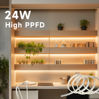 Bande lumineuse de culture étanche 2M IP65 24W Flexible Spectre Complet 4000K AC220V avec Minuteur pour Étagère Kit Complet pour Floraison OEM ODM Disponible