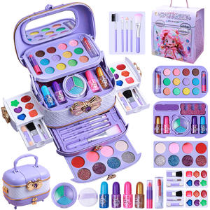 2024 meilleure vente enfants Kits de maquillage <span class=keywords><strong>fille</strong></span> semblant Kits de maquillage jouer maison jouet <span class=keywords><strong>valise</strong></span> avec ensemble de maquillage bricolage Kits de cosmétiques - Product Image 5