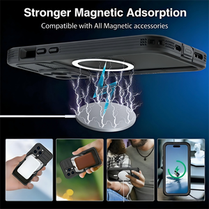 <span class=keywords><strong>เคส</strong></span>กันน้ำกันกระแทกแบบ PC+TPU สำหรับ 15 Pro Armor Design พร้อมฟิล์มกันรอยในตัว สำหรับรุ่นที่รองรับขนาด 6.1 นิ้ว สีดำ - Product Image 5