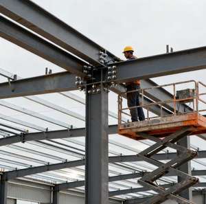 סדנת מבנה פלדה תעשייתי עם עגורן עילי, אחריות ל-5 שנים, עמידות גבוהה בפני רוחות חזקות ויכולת נשיאת משקל גג כבד - Product Image 5