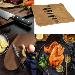Bolsa de Almacenamiento para Cuchillos de Lona Encerada, Rectangular Grande, Portátil, para Cocina, Camping, Picnic, Barbacoa y Uso al Aire Libre - Product Image 4