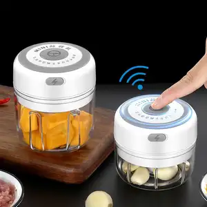 Alat pemotong sayuran multifungsi, peralatan dapur multifungsi pengisian daya USB, alat pemotong blender sayuran mini nirkabel, pencincang bawang putih elektrik jahe