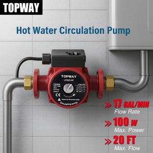 Bomba de Circulación Topway Lps25 6f de 115v y 3 Velocidades de Hierro Fundido para Sistema de Calentador de Agua - Product Image 2