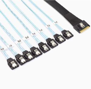 <span class=keywords><strong>Cable</strong></span> de Datos Electrónico YICUN Slim SAS 4.0 SFF-8654 8i 8*<span class=keywords><strong>SATA</strong></span> de Alta Calidad, 12G, Integrado para Placa Base de Servidor, 1 Año de Garantía, 220V - Product Image 5