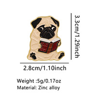 9 Stile Niedliche Hunde-Emaille-Pins Set Corgi Deutscher Schäferhund Mops Welpen Anstecknadel Regenbogen Pfotenabdruck Brosche für Rucksack