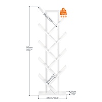 Étagère d'angle en gros, étagère à livres d'angle pour petits espaces, bibliothèque d'angle pour salon et bureau à domicile