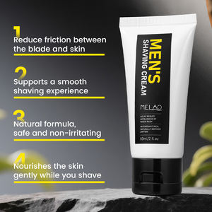 Crème à raser hydratante OEM pour la peau du visage, formule à la vitamine E et à la camomille, réduit les irritations, crème à raser fouettée pour les cheveux - Product Image 5