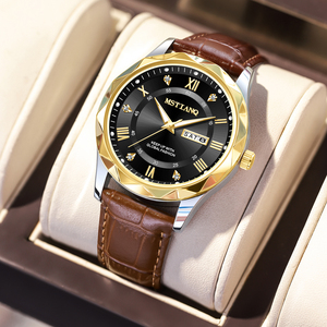 Men's Non <strong>Automatic</strong> <strong>Chronograph</strong> Leather Strap Waterproof Quartz Watch Fashion Business Watch Series Classic Luxury Watch - Product Image 2