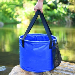 Seau pliable en PVC portable pour l'extérieur, 9L, 11L, 13L, 15L, 20L, 25L, 28L, pour la pêche, le camping, les pique-niques, l'escalade - Product Image 5