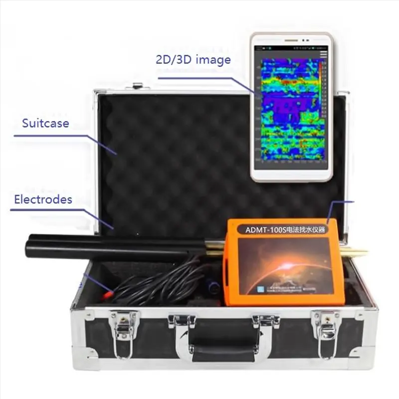 Detector de agua dulce portátil, buscador de agua de tierra de largo alcance, 3D, 100m de profundidad