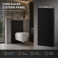 WC suspendu à capteur avec réservoir encastré, double chasse et construction en acrylique pour équipement sanitaire de salle de bain moderne