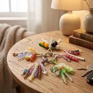 Portachiavi con Ciondolo in Cristallo Naturale Intrecciato per Borse, Vendita all'Ingrosso Altamente funzionale, <span class=keywords><strong>è</strong></span> un'ottima idea regalo. - Product Image 3