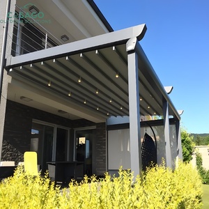 Pérgola Plegable Motorizada de Aluminio <span class=keywords><strong>con</strong></span> Toldo de Tela Acrílica Impermeable, Control Remoto y Sensor de Lluvia - Product Image 4