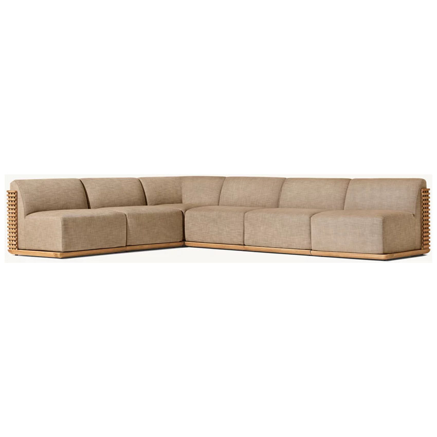 Outdoor Furniture Garden Sofas Sets High End Modern Sofa Set Teak  Patio  Wood outdoor furniture