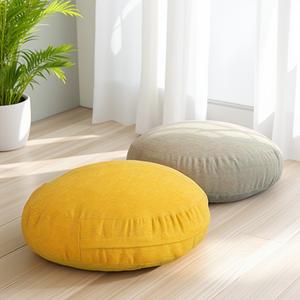 Cojín redondo estilo japonés, color sólido, de franela lavable, para sala de estar, dormitorio, meditación. - Product Image 3