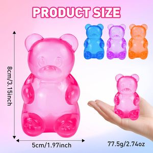 EPT Série de jouets squishy Taba pour enfants, en forme de boule ours cœur colorée, avec visage amusant et paillettes, anti-stress, idéal pour les fêtes, vente en gros - Product Image 3
