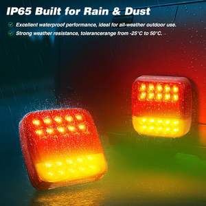 Kit <span class=keywords><strong>de</strong></span> feux <span class=keywords><strong>de</strong></span> remorque LED magnétiques sans fil Rouge 12v/24v Durable Rechargeable Portable Outils d'urgence Camion <span class=keywords><strong>Caravane</strong></span> Utilitaire - Product Image 5