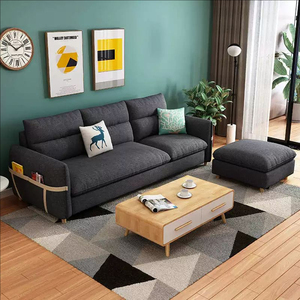 2024 Contemporáneo completo colorido marco de madera maciza conjunto pequeño nórdico superventas cuero cómodo sofá conjunto de muebles