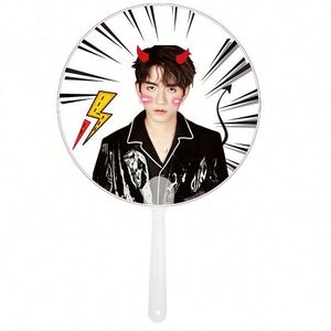 Mini-ventilateurs transparents en plastique personnalisés et éventails à main transparents mignons avec impression personnalisée - Product Image 5