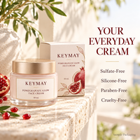 Crème pour le visage à la grenade, acide hyaluronique, beurre de karité, hydratante, éclaircissante, illuminatrice, marque privée, OEM, ODM, soins de la peau