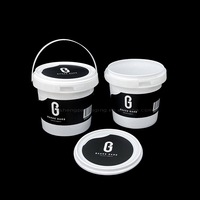 Gobelets en plastique avec couvercles pour desserts glacés, qualité commerciale, OEM ODM, logo personnalisé, 1L 1000ml, emballage à emporter