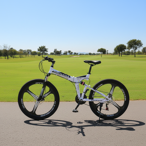Bicicleta de Montaña Plegable <span class=keywords><strong>King</strong></span> Kong de <span class=keywords><strong>26</strong></span> Pulgadas con Cuadro de Acero al Carbono, Urbana, de Velocidad Variable, con Doble Freno de Disco y Horquilla de Suspensión de Doble Amortiguación - Product Image 4