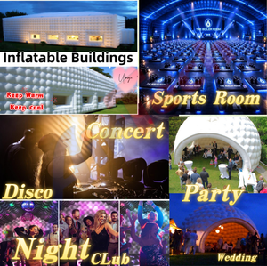 Commercial Event Oxford Portable Backyard Party <b>House</b> <b>Inflatable</b> Nightclub Cube Tent Built-In Fan Celebration AIRTECH - Product Image 4