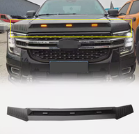 Couvercle de capot en plastique ABS noir mat LED Type de course capot pour Ranger T9 2022 2023 2024 +