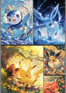 YZ Live Broadcast Room Offres Spéciales Pokemoned Blind Box le monde des Pokémoned Papier de couleur Cartes vintage Aimant Collectibles - Product Image 3