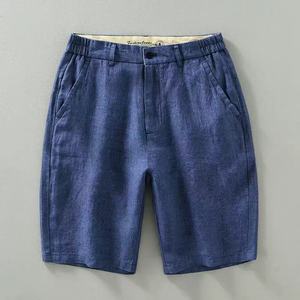 <span class=keywords><strong>3XL</strong></span> 100% Lin Usine Chine Pantalons d'été de haute qualité pour hommes Casual Comfortable Holiday Shorts Mens Casual Vocation Plain Shorts - Product Image 4