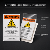Étiquettes d'avertissement personnalisées imprimées, feuilles d'étiquettes de sécurité, étiquettes de précaution, logo, autocollant adhésif imperméable pour appareils électroménagers