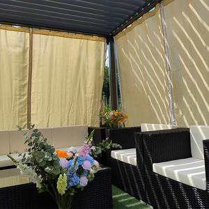 צל שמש חיצוני פרגולה סוכך אלומיניום חופה נשלפת שליטה חשמלית כיסוי שמש מרפסת - Product Image 3