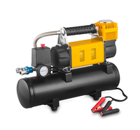 Pompe à air de voiture en métal robuste, cylindre de 60MM cc 12v ou cc 24v, sortie maximale de 160l/min avec réservoir de 8l