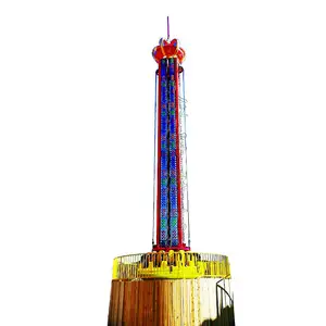 Jumping park thrilling rotate free fall drop tower sky drop tower amusement rides for sale entertainment equipment jumping