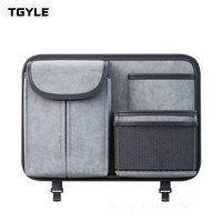 Sac de rangement pour coffre de voiture en cuir de grande capacité, organisateur de rangement multifonctionnel, sac de rangement pour dossier de siège de voiture