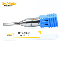 BoMeiJK TCT Fraise droite à 3 dents en carbure de tungstène avec revêtement AlTiN pour le travail du bois OEM/ODM