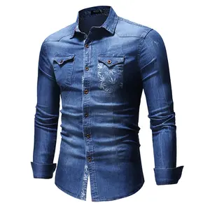 Custom wholesale Lapel single breasted Hawaii long sleeve plus size beach shirt top man flower shirt 3d print t shirt