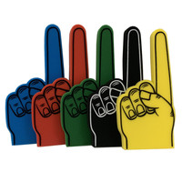 Gants de supporters en mousse EVA/éponge avec logo personnalisé, doigts en mousse pour encourager