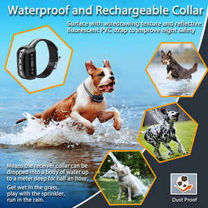 GPS Wireless Electronic Fence System Zwei Hunde Wasserdichter wiederauf ladbarer Kunststoff Smart <span class=keywords><strong>Collar</strong></span> Receiver Bark Control sorgt für Sicherheit - Product Image 4