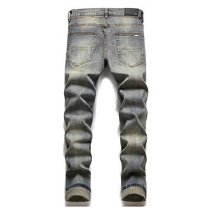 Jeans Homme Imprimé <span class=keywords><strong>Étoiles</strong></span> Street Style Mode, Vente en Gros, Année <span class=keywords><strong>2023</strong></span>, Très Vendu – Pantalons Homme Vintage Hip-Hop Punk - Product Image 2