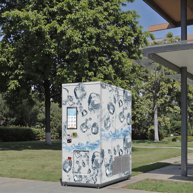 Commercial Bagged Ice Vending Machine Automatic Pure Ice Cube Bagging Vending Machine for sales