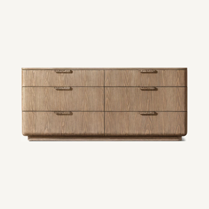 Cómoda CIRO de 6 cajones, muebles modernos de alta gama de madera de roble para dormitorio y sala de estar - Product Image 1