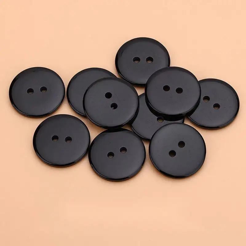 卸売2穴4穴黒カスタムポリエステル透明白樹脂ボタン安いボタンポリエステルボタン