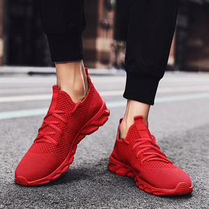 男士休闲运动轻便运动鞋透气网布白色黑色跑鞋夏季冬季春秋 - Product Image 4