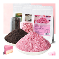 YORAY JOY Morceaux de biscuits écrasés aux saveurs variées (Chocolat, Matcha, Sakura) pour la décoration de gâteaux, glaces et boissons Bubble Tea
