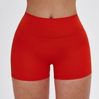 Shorts de sport taille haute pour femme, doux et confortables, à compression, pour entraînement, yoga et course, effet seconde peau et push-up fessier, vente en gros