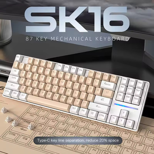 SK16 RGB Wired Mechanical Gaming <b>Keyboard</b> 87 Keys Ergonomic Design Customizable Backlight USB-C Wired for Esports - Product Image 4