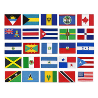 Vente en gros de patchs brodés avec drapeaux nationaux des pays d'Amérique du Nord, à coller au fer, pour vestes, sacs à dos, vêtements, chapeaux