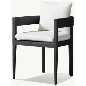 Silla <span class=keywords><strong>de</strong></span> Comedor <span class=keywords><strong>de</strong></span> Aluminio con Recubrimiento en Polvo, Resistente a la Intemperie, con Malla <span class=keywords><strong>de</strong></span> Drenaje, para Terrazas y Restaurantes <span class=keywords><strong>Modernos</strong></span> al Aire Libre - Product Image 2
