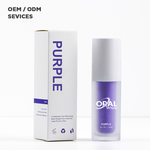 Oral White élimine efficacement les taches, contient une formule blanchissante, comprend des dentifrices blanchissants à la menthe rafraîchissante, couleur violette. - Product Image 3
